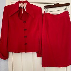 Classic 2-Piece Suit by Designer MISHO - 100% Silk